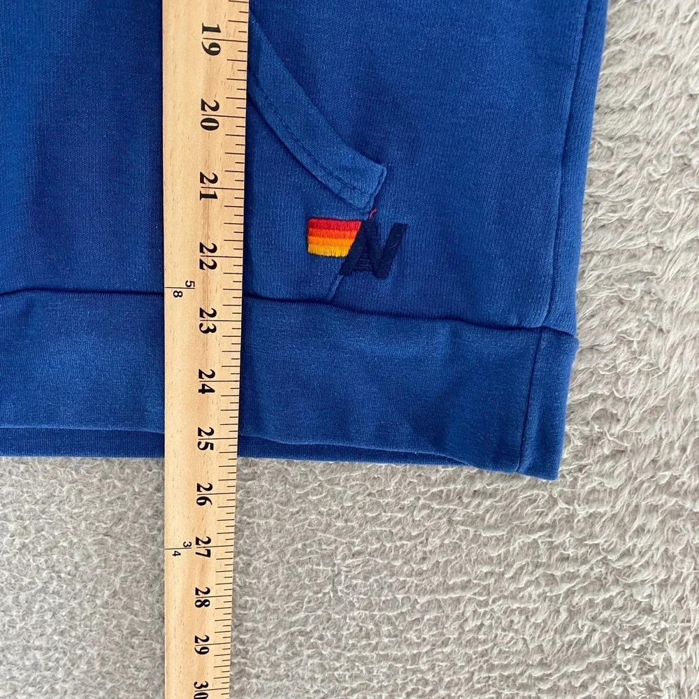Aviator Nation Logo Hoodie Womens Medium Rainbow Logo Fleece Pullover USA Made